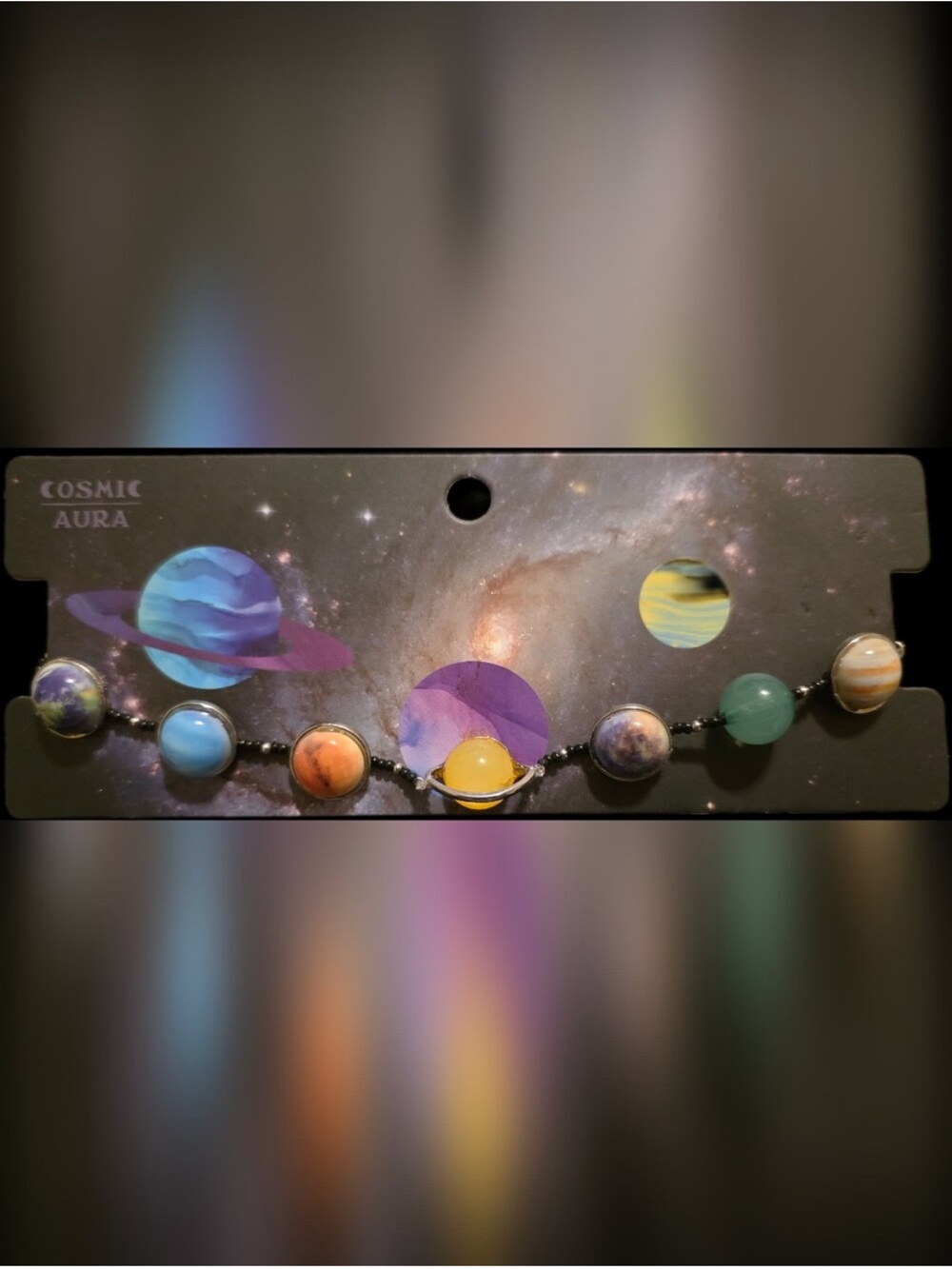 Cosmic Aura Planet Choker Necklace - Picture 2 of 3